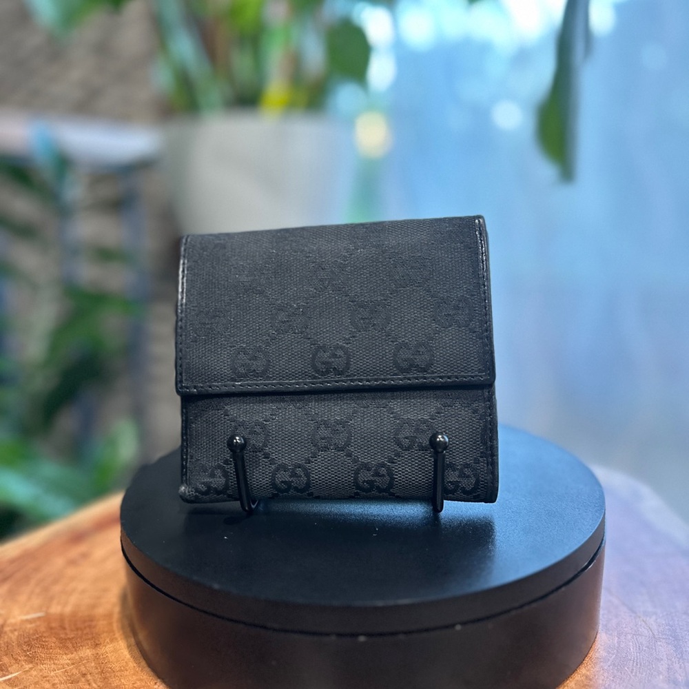 Gucci Black GG Supreme Horsebit Bifold Wallet Unisex - Picture 9 of 9